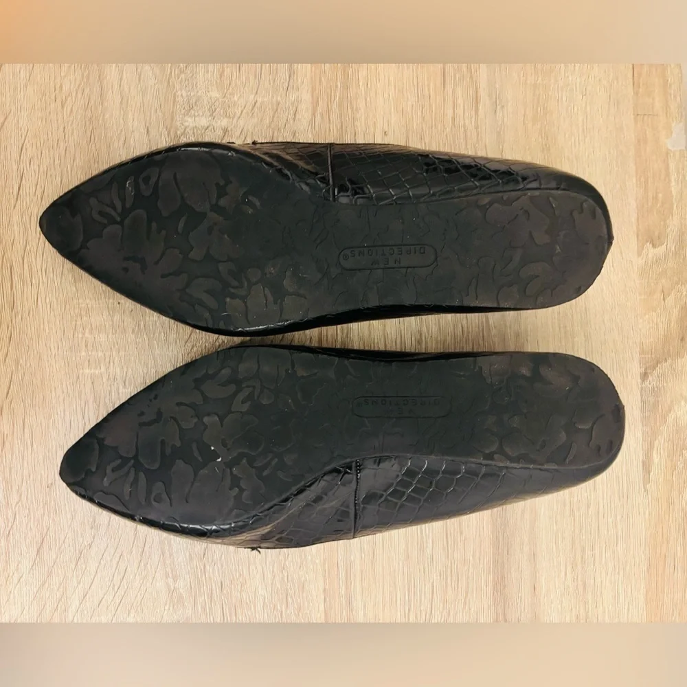 New Directions Black Embossed lightwaight Loafers Shoes
